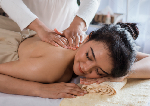 Young Woman Receiving a Body Massage